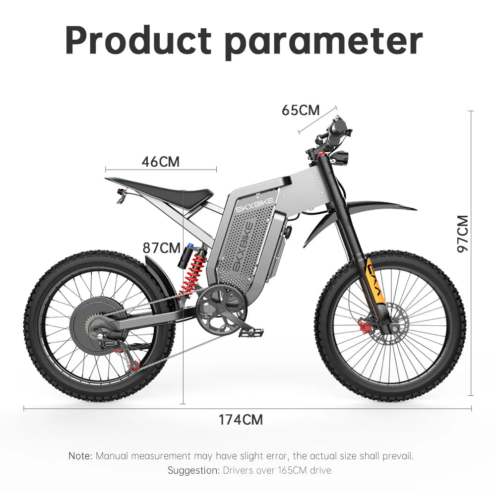 EKX X21 Max motocicletas eléctricas 3000W motores sin escobillas sin engranajes 60V30AH velocidad de la batería de litio 85Kmh bicicleta eléctrica todoterreno para adultos