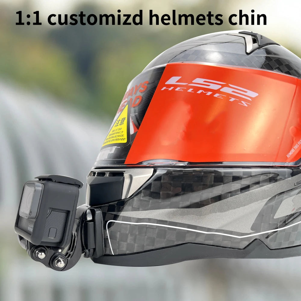 Casco de motocicleta personalizado premium TUYU LS2 MX701 ff 801358   Soporte de barbilla de aluminio para accesorios GoPro Hero10 Insta360 X2 3 DJI