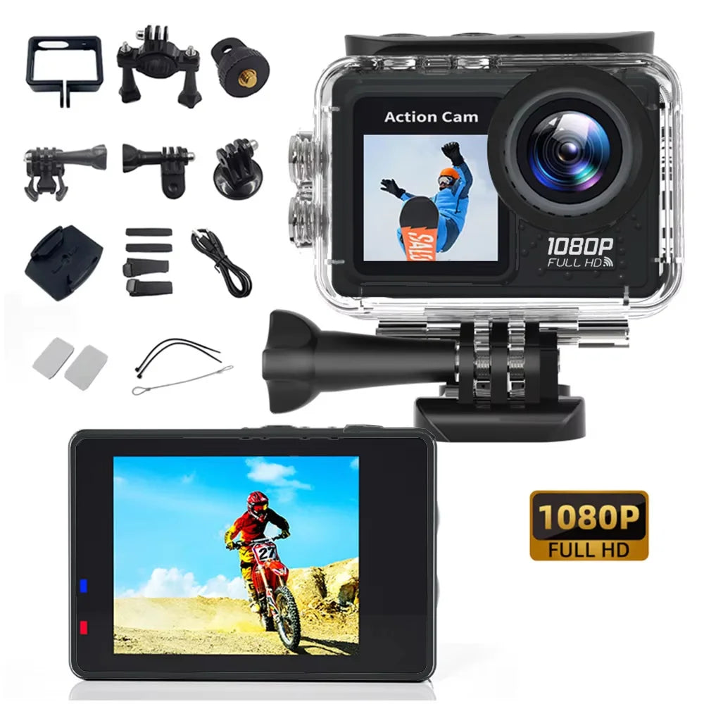 Cámara de acción 5K Pro WiFi cámara deportiva con Control remoto con EIS HD 1080P 60FPS bicicleta motocicletas casco cámaras de grabación de vídeo
