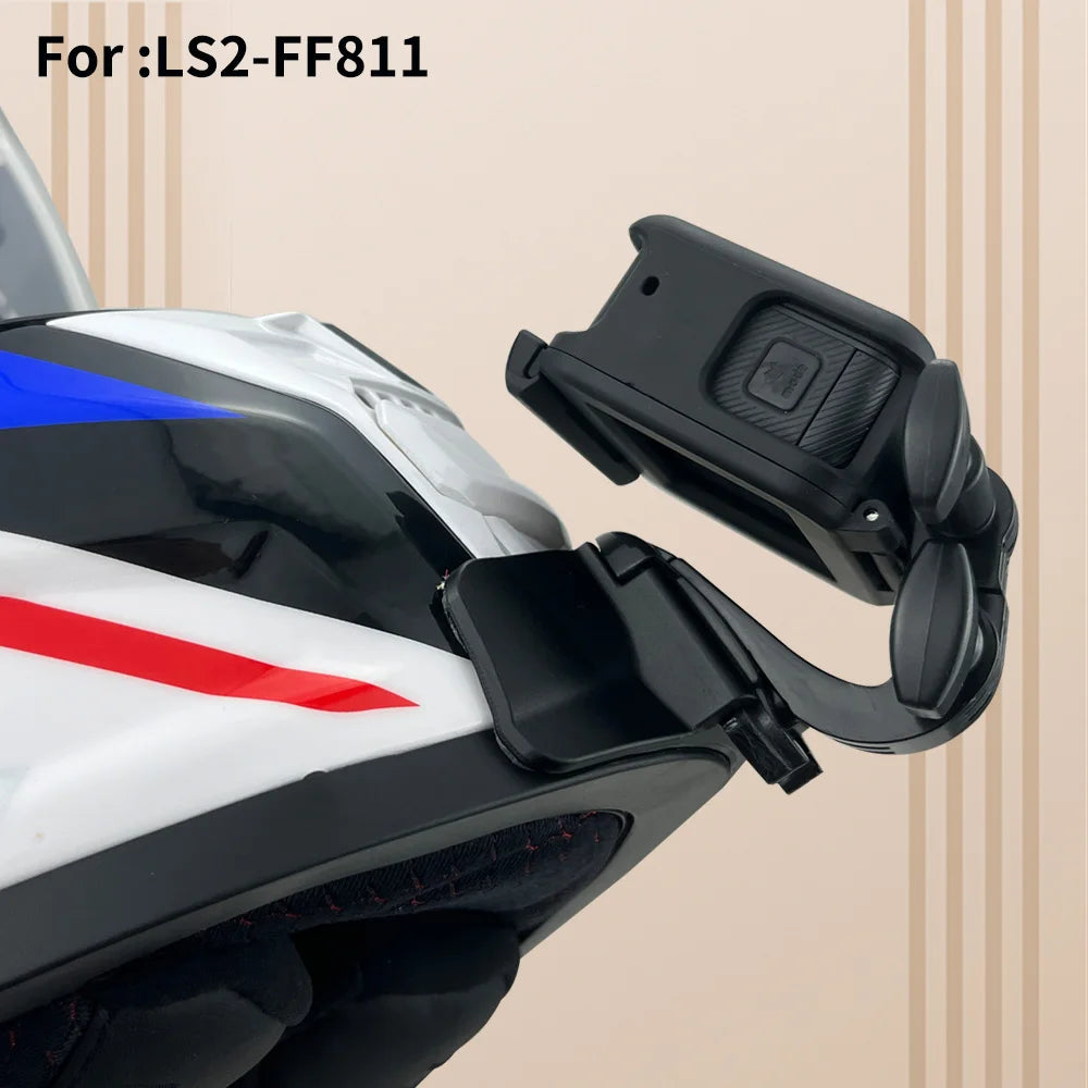 Casco de motocicleta personalizado premium TUYU LS2 MX701 ff 801358   Soporte de barbilla de aluminio para accesorios GoPro Hero10 Insta360 X2 3 DJI
