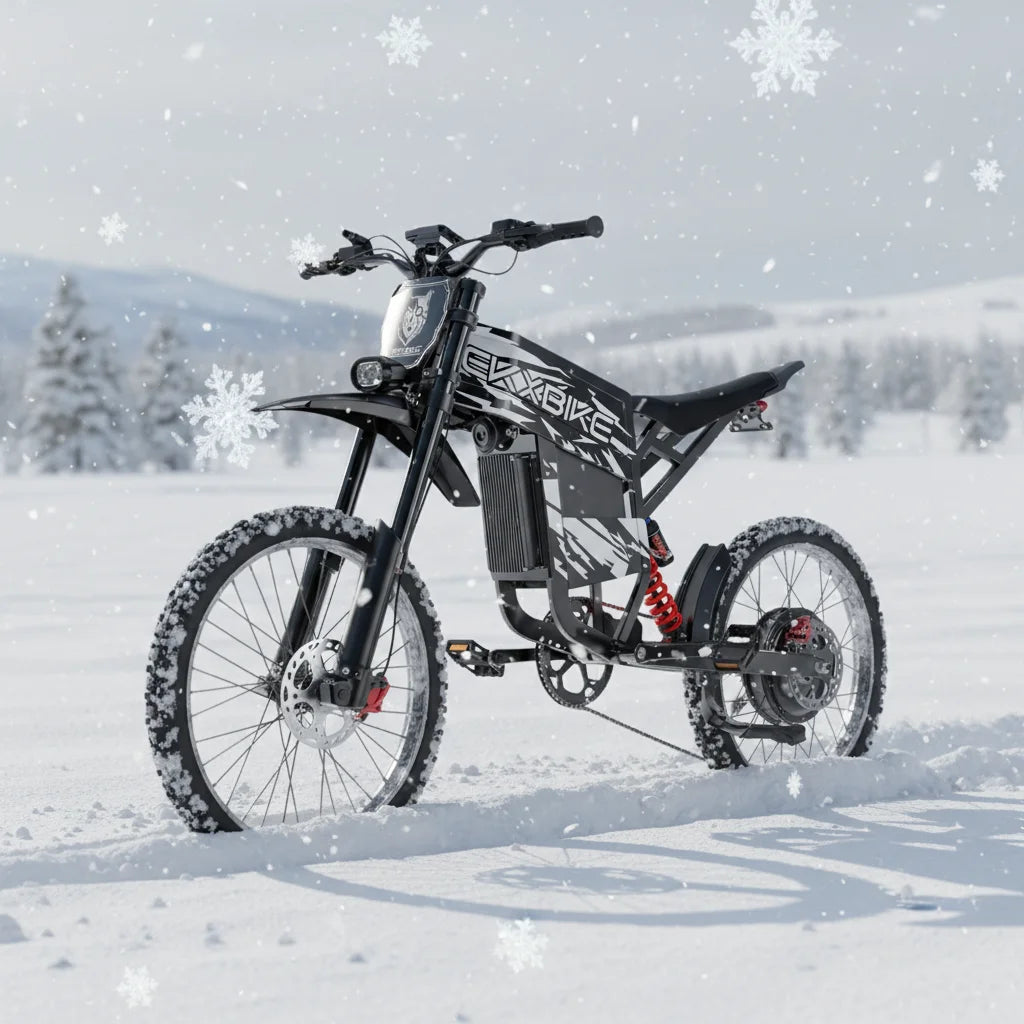 Bicicleta Eléctrica EKXBIKE TX1, Motores sin Escobillas de 6000W, Batería de Litio de 60V30AH, Velocidad de 80 km/h, Bicicleta Eléctrica Todoterreno para Adultos