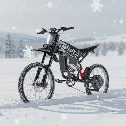 Bicicleta Eléctrica EKXBIKE TX1, Motores sin Escobillas de 6000W, Batería de Litio de 60V30AH, Velocidad de 80 km/h, Bicicleta Eléctrica Todoterreno para Adultos