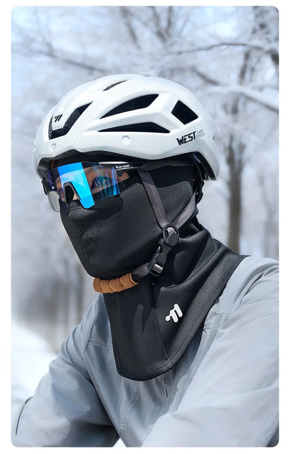WEST BIKING-casco para bicicleta, pasamontañas cálido para ciclismo de invierno, cubierta para la cabeza a prueba de frío para exteriores, máscara facial completa, forro para casco de motocicleta