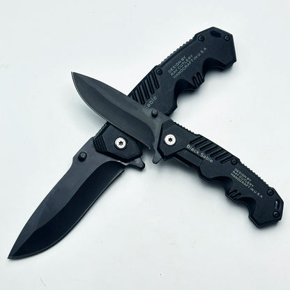 Cuchillo plegable práctico de acero inoxidable, cuchillo plegable de bolsillo EDC adecuado para acampar al aire libre, pescar, supervivencia y cazar
