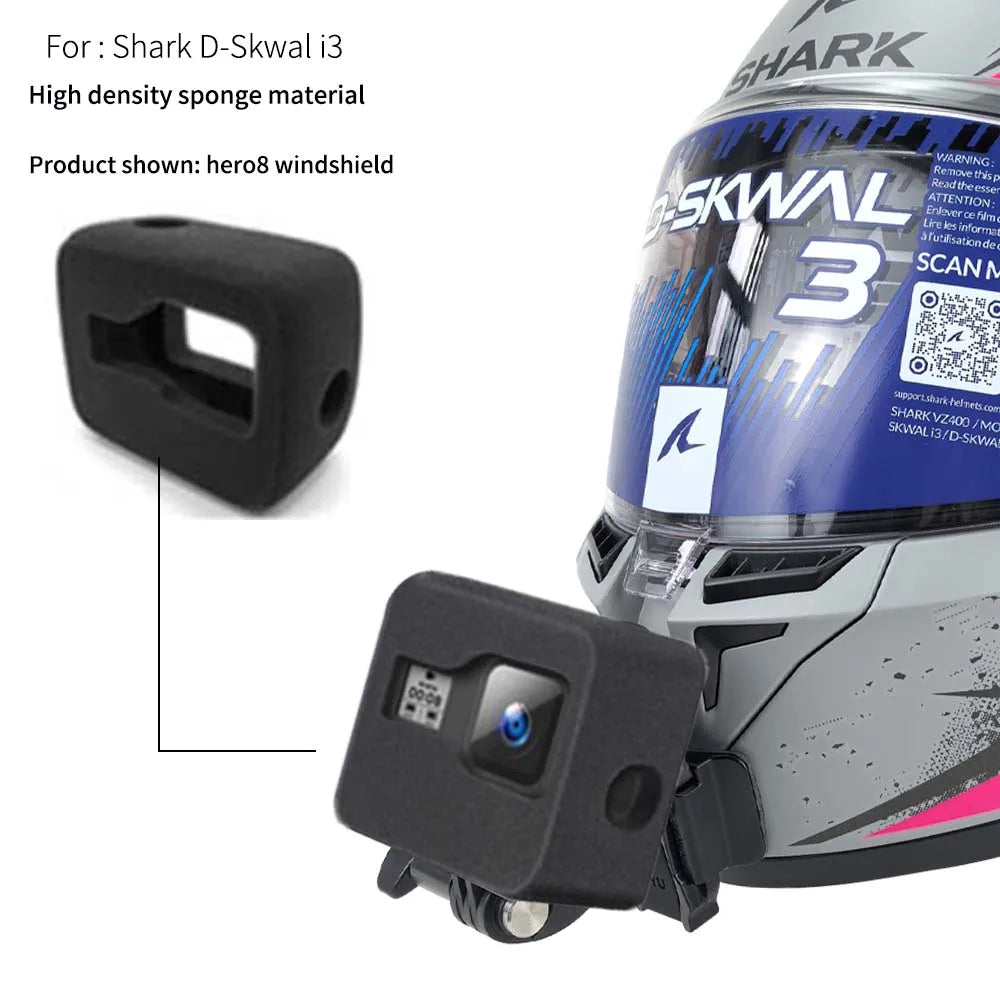 Soporte de barbilla para casco de motocicleta Shark D-Skwal i3 personalizado para GoPro Hero13, Insta360 OneX3, RS y accesorios para cámaras DJI Action