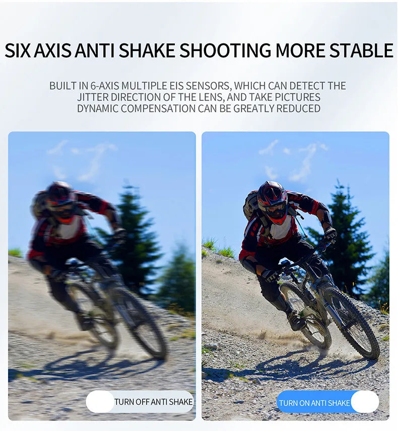 Mini cámara 4K HD 60FPS Wifi Deporte al aire libre 170 °   Cámara gran angular para casco de motocicleta y bicicleta, resistente al agua, con pantalla LED