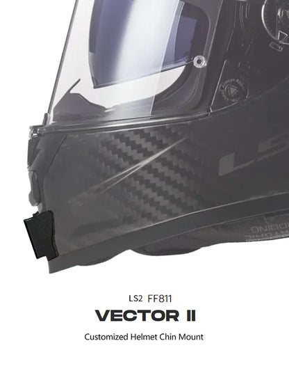 Para LS2 FF811 VECTOR 2 casco de motocicleta personalizado soporte de barbilla para GoPro Hero13 12 Insta360 X4 X3 Ace pro DJI Action 5 4 cámara