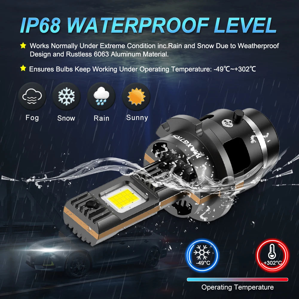 MAXGTRS D1S D3S LED Canbus D2S D4S D1R D2R D3R bombillas de faros LED 90W 6000K 28000LM bombillas de xenón automáticas reemplazo Plug & Play 12V
