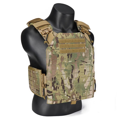 EMERSONGEARS-portador de placa de nailon 1000D, chaleco táctico para exteriores, chaleco MOLLE protector ajustable para caza