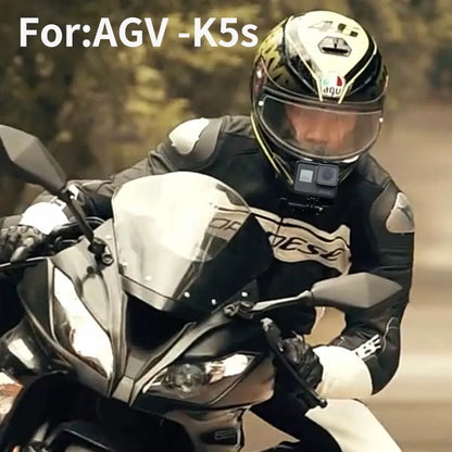 TUYU Premium casco de motocicleta personalizado Agv Pista GPRR K1 K5S K6luminium soporte de barbilla para GoPro Max Hero10 Insta360 One X2 R DJI
