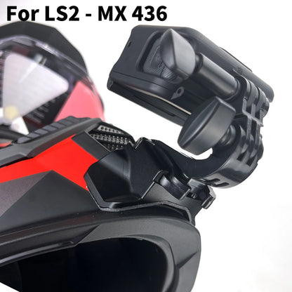 Casco de motocicleta personalizado premium TUYU LS2 MX701 ff 801358   Soporte de barbilla de aluminio para accesorios GoPro Hero10 Insta360 X2 3 DJI