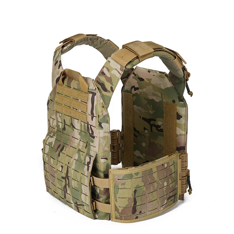 EMERSONGEARS-portador de placa de nailon 1000D, chaleco táctico para exteriores, chaleco MOLLE protector ajustable para caza