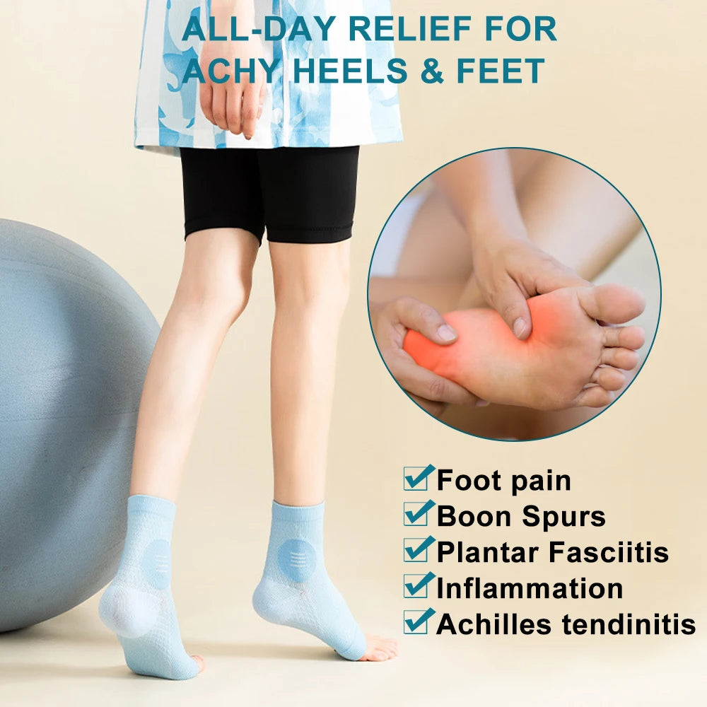 1 par de calcetines de neuropatía, terapia de neuritis periférica, compresión, mangas para pies con punta abierta para diabéticos, para tobillo, gota, dolor de daños por los nervios