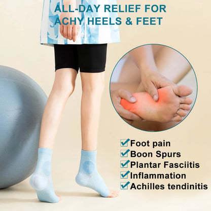 1 par de calcetines de neuropatía, terapia de neuritis periférica, compresión, mangas para pies con punta abierta para diabéticos, para tobillo, gota, dolor de daños por los nervios
