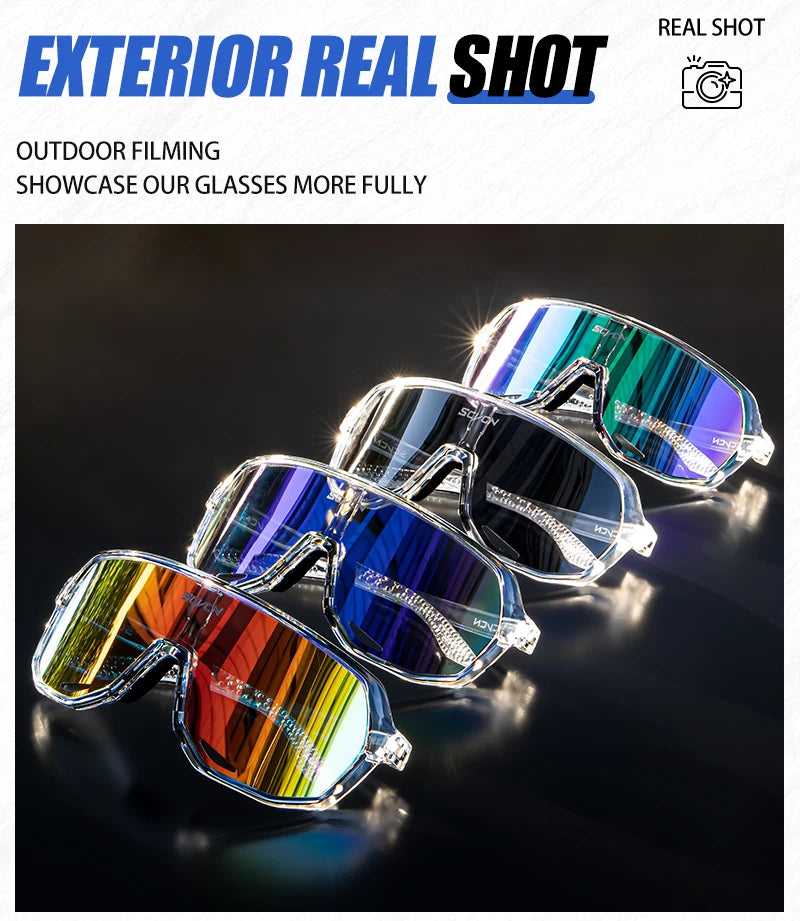 SCVCN gafas de sol de ciclismo para hombre, gafas de sol para conducir en carretera, deportes al aire libre, escalada de montaña, gafas de ciclismo UV400 para mujer
