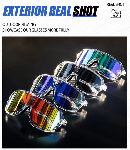 SCVCN gafas de sol de ciclismo para hombre, gafas de sol para conducir en carretera, deportes al aire libre, escalada de montaña, gafas de ciclismo UV400 para mujer