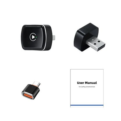 EKIY 2 en 1 con cable a Dongle CarPlay inalámbrico adaptador Android para coche sistemas inteligentes AI caja inteligente para coche con CarPlay con cable