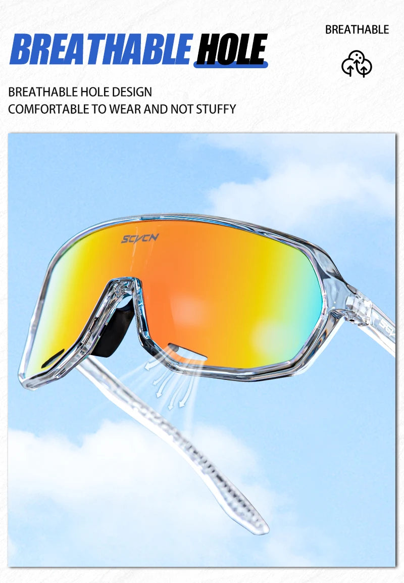 SCVCN gafas de sol de ciclismo para hombre, gafas de sol para conducir en carretera, deportes al aire libre, escalada de montaña, gafas de ciclismo UV400 para mujer