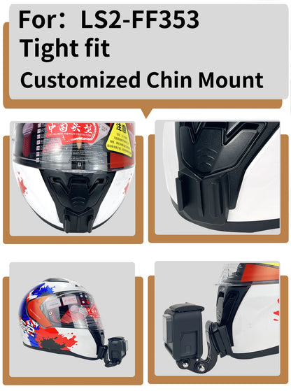 Casco de motocicleta personalizado premium TUYU LS2 MX701 ff 801358   Soporte de barbilla de aluminio para accesorios GoPro Hero10 Insta360 X2 3 DJI