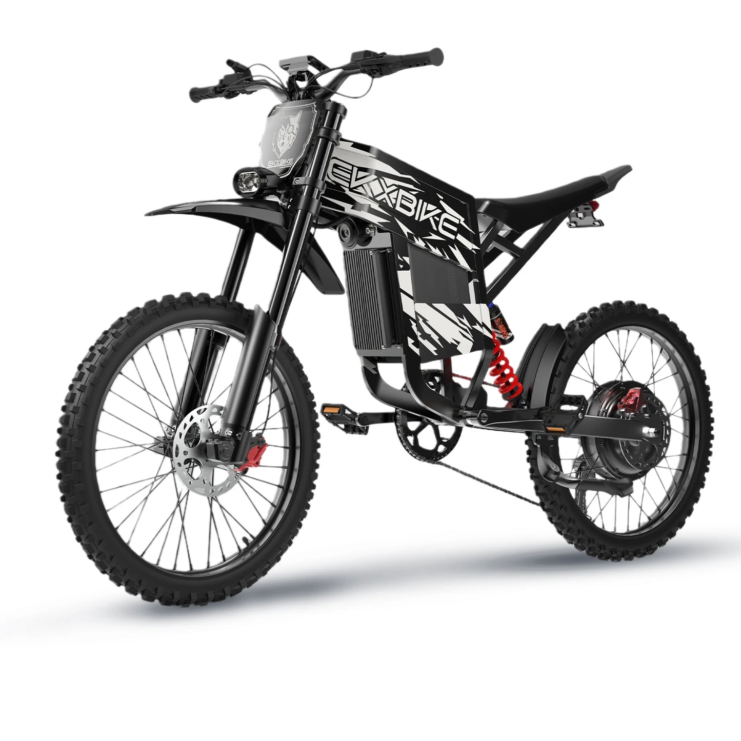 Bicicleta Eléctrica EKXBIKE TX1, Motores sin Escobillas de 6000W, Batería de Litio de 60V30AH, Velocidad de 80 km/h, Bicicleta Eléctrica Todoterreno para Adultos